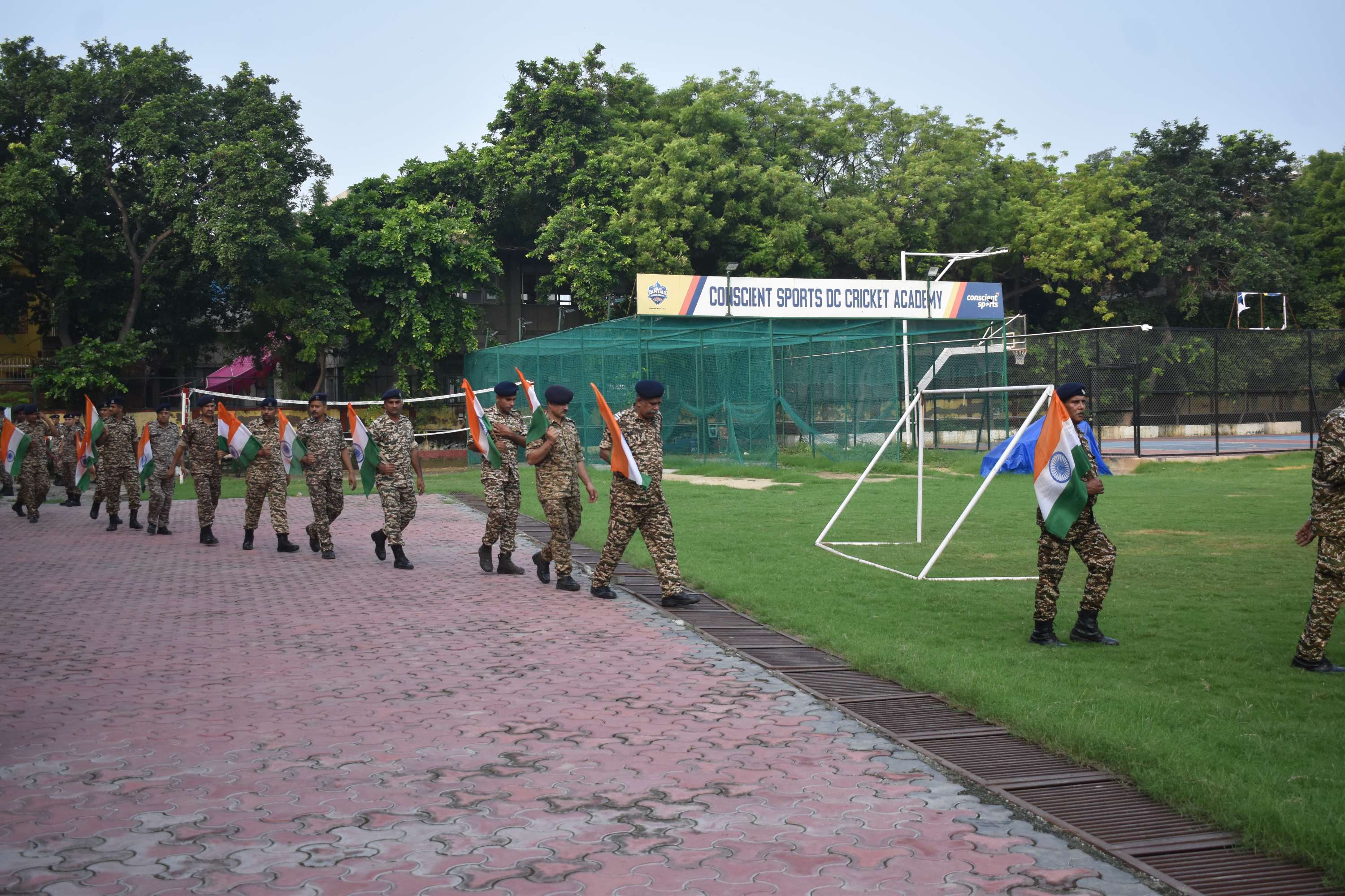 Vande Mataram  with CRPF officials