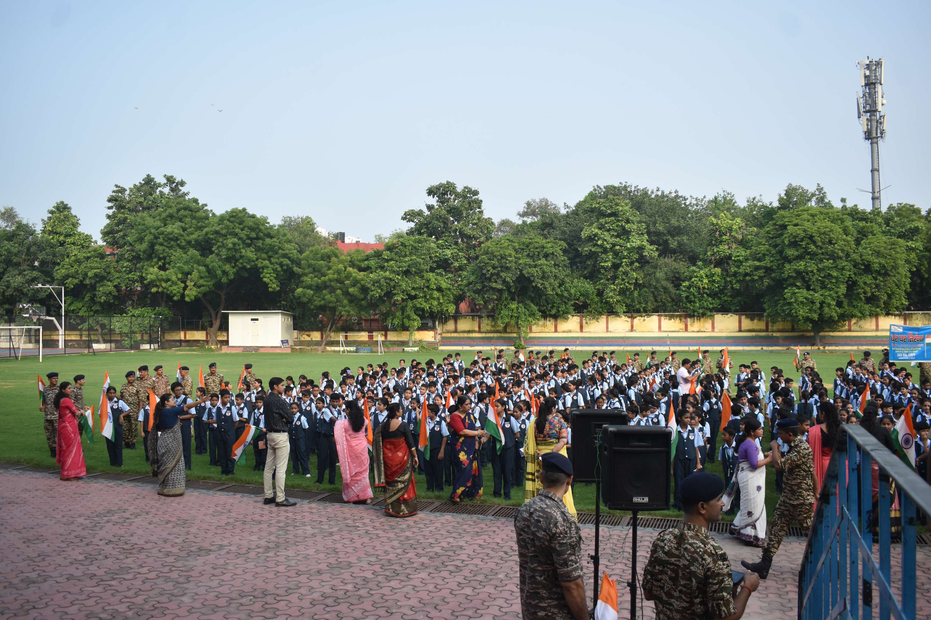 Vande Mataram  with CRPF officials
