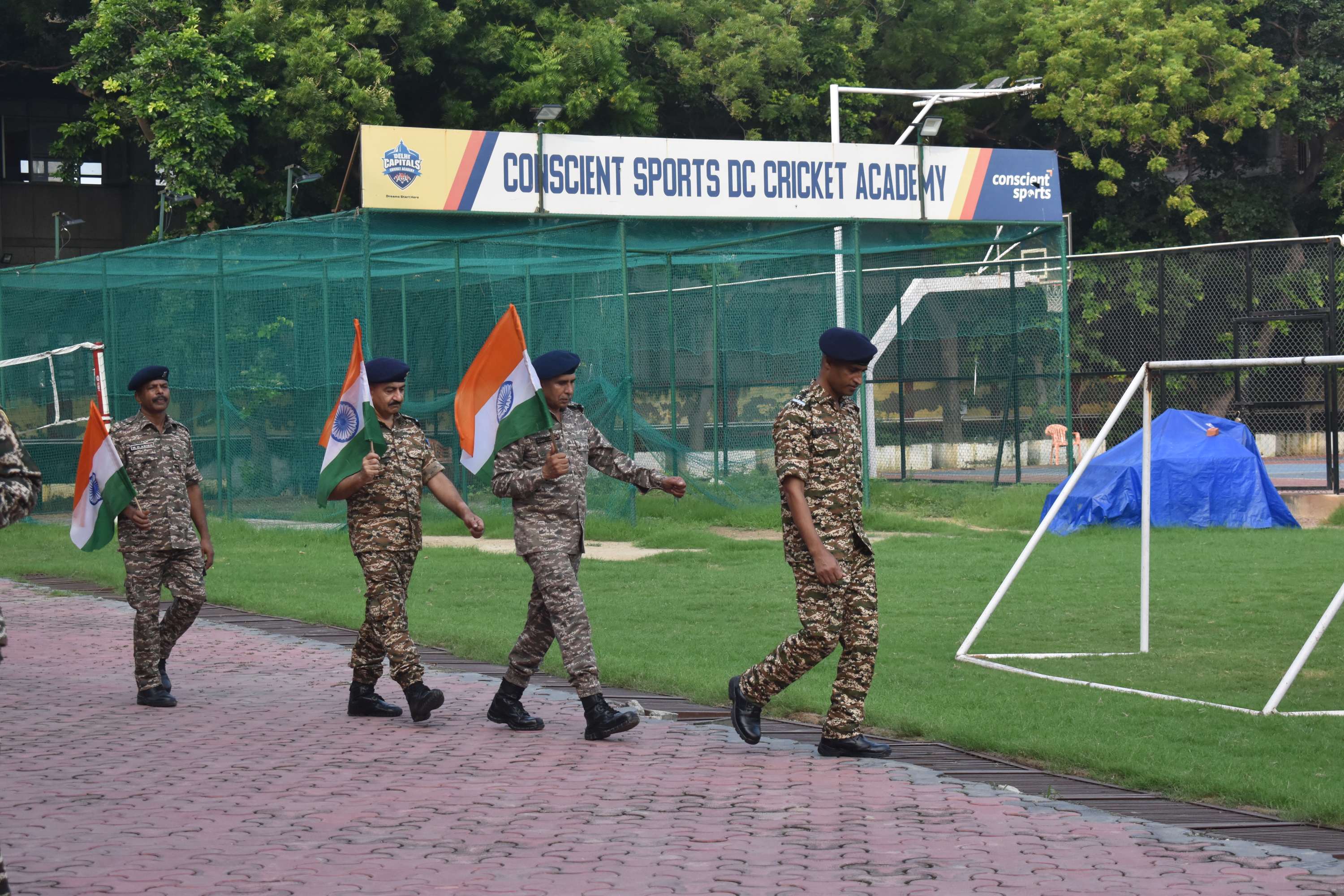 Vande Mataram  with CRPF officials