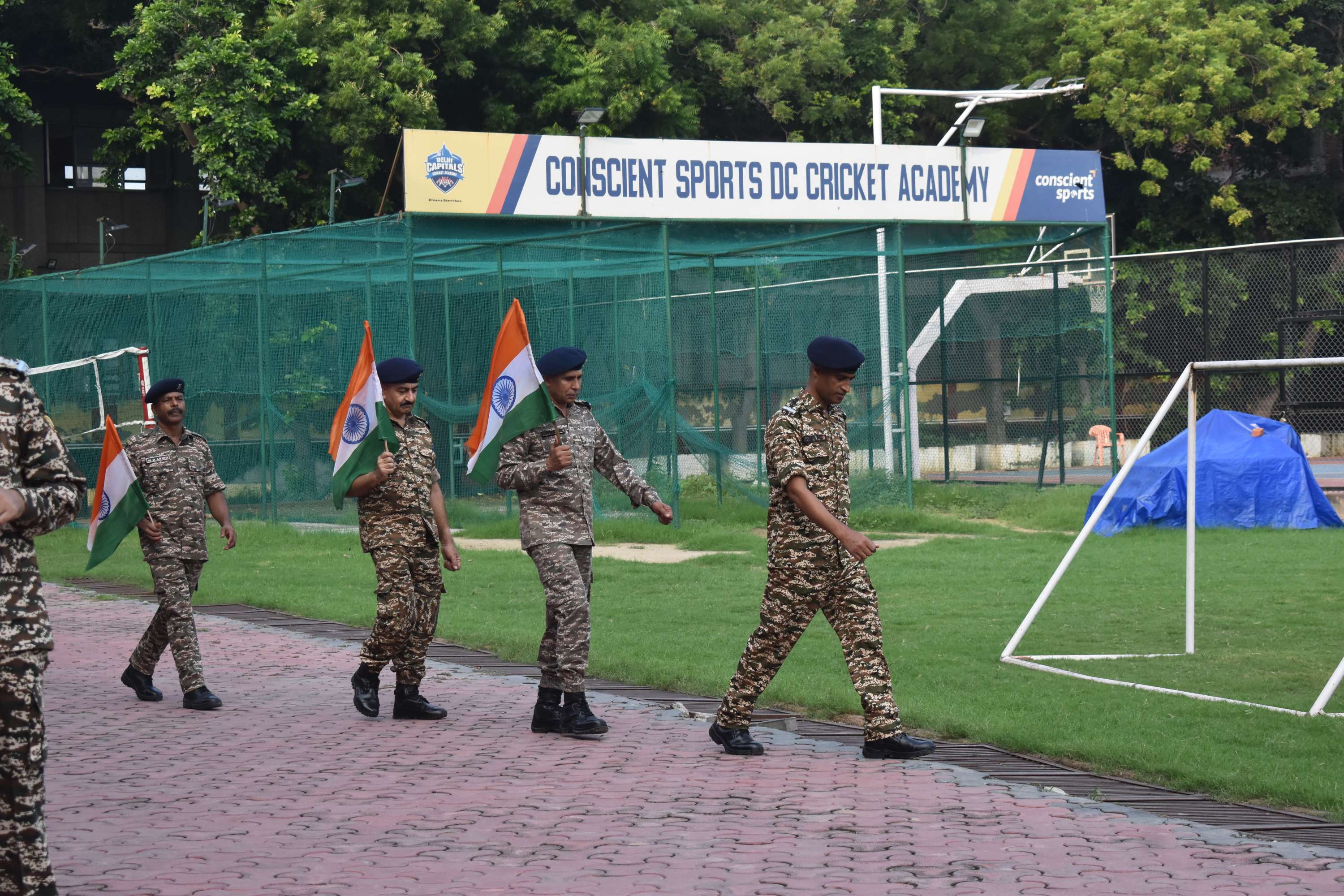 Vande Mataram  with CRPF officials