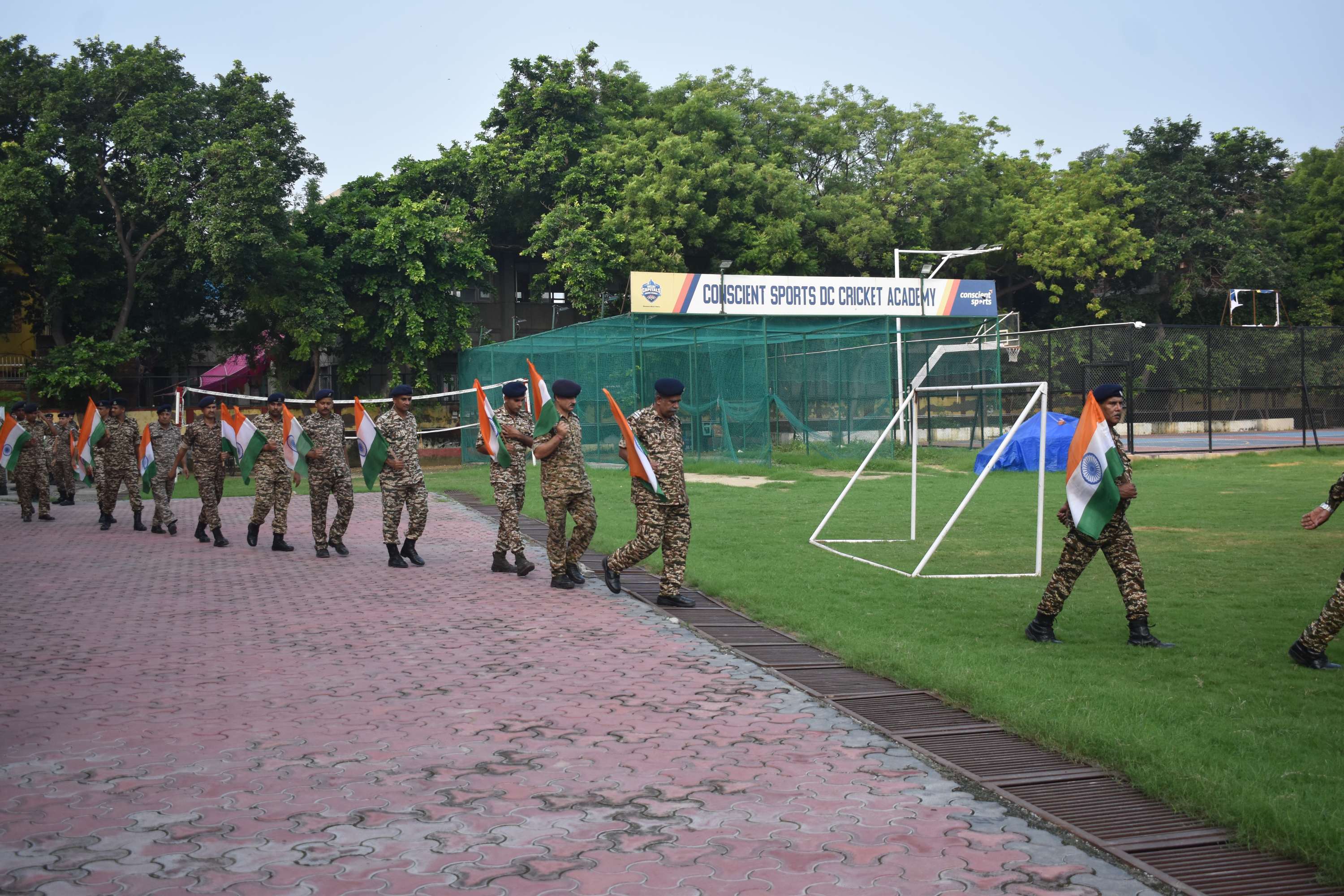 Vande Mataram  with CRPF officials